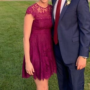 BB Dakota Purple Lace Mini Dress